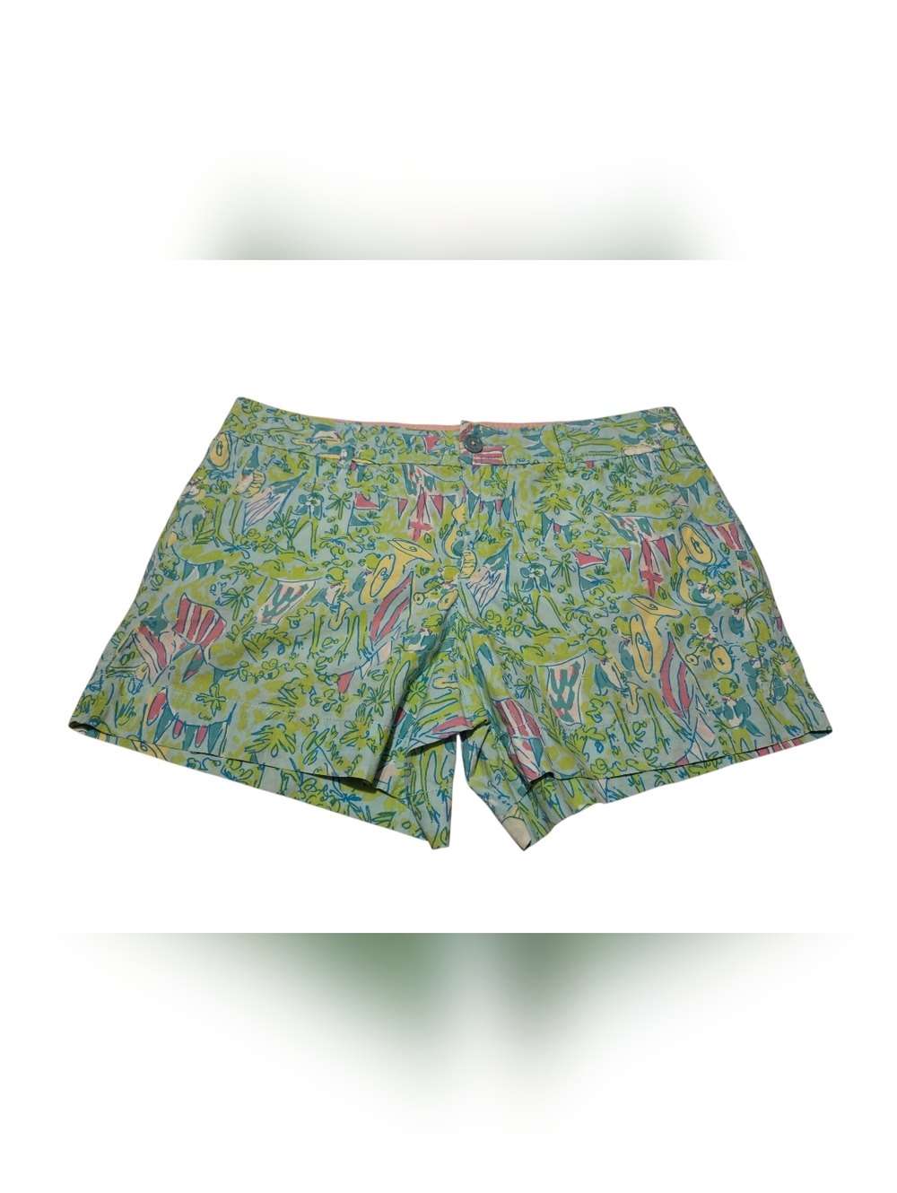 Women’s Size 10 Lilly Pulitzer Hops and Pops Callahan Shorts  - Frog Motif